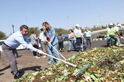 Adana'da pazarlarda toplanan atıklar organik gübreye dönüştürülüyor