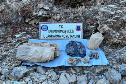 Kahramanmaraş'ta terör operasyonunda yaşam malzemeleri ele geçirildi