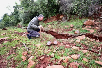 Hatay'da depremde oluşan yarıkta mahsur kalan iki kaplumbağayı mahalleli kurtardı