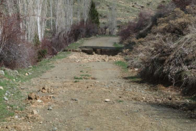 Depremler kırsal mahalledeki arazide çöküntü ve yükselmeler oluşturdu