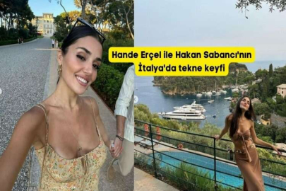 Hande Erçel ile Hakan Sabancı'nın İtalya'da tekne keyfi