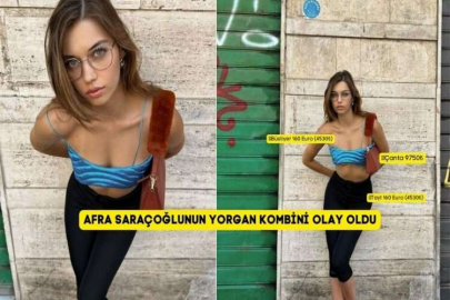 Afra Saraçoğlu'nun yorgan kombini olay oldu