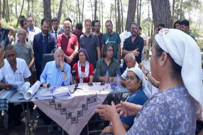 Orman nöbeti tutan İkizköy sakinlerine Ümit Özdağ'dan destek