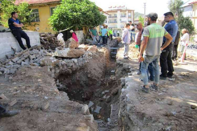 Doğal gaz kazısında lahit bulundu