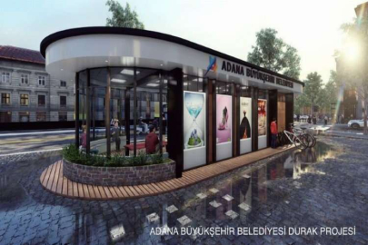 Adana 15 Temmuz Şehitler Köprüsü  kavşağında durak inşası sürüyor  