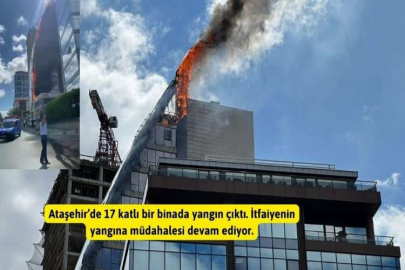 Ataşehir’de 17 katlı iş merkezinde yangın