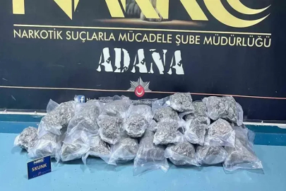 Adana’da 16 kilo 820 gram esrar ele geçildi