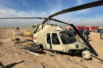 Irak’ta askeri helikopter düştü: 2 yaralı