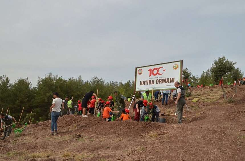 Osmaniye'de Cumhuriyetin 100. Yılına özel hatıra ormanı 3