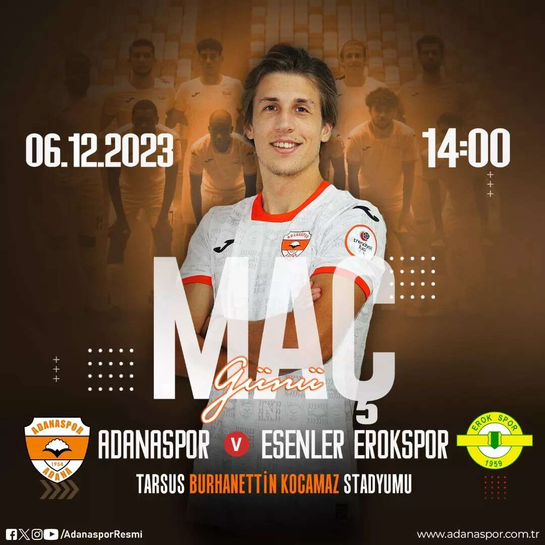 Adanaspor, Esenler Erokspor maçı saatini bekliyor1