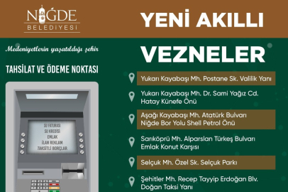 Niğde’de akıllı vezne sayısı 10’a çıktı