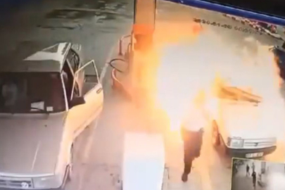 Adana'da  LPG dolumu yapılan otomobil bomba gibi patladı