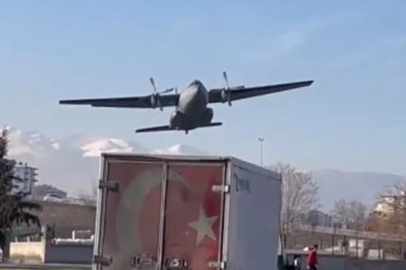 Kayseri'de C-160 Uçağında tehlikeli anlar