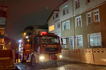 Derince'de bulaşık makinesi yangını