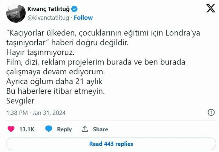 kıvanç tatlıtuğ londra