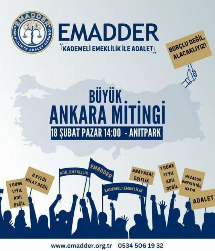 EMADDER, kademeli emeklilik için Ankara'da miting düzenliyor 2