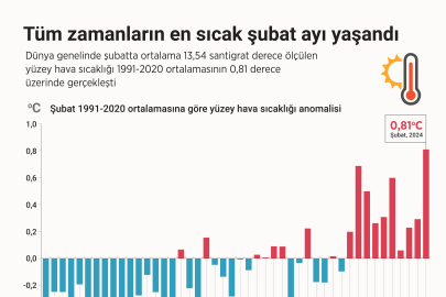 Tüm zamanların en sıcak şubat ayı yaşandı