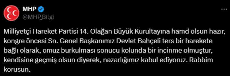 Milliyetçi Hareket Partisi Genel Başkanı Devlet Bahçeli