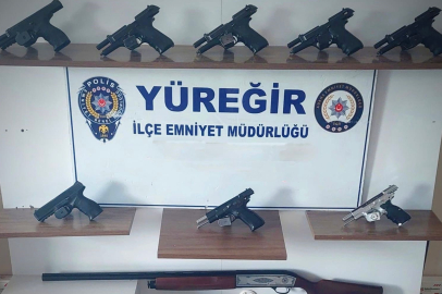 Adana Yüreğir polisi 10 ruhsatsız silah ele geçirdi