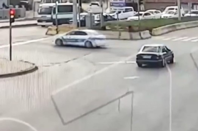 Trafik polisinin yanında drift yapan sürücüye para cezası verildi