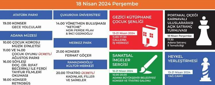 portakal çiçeği festivali programı