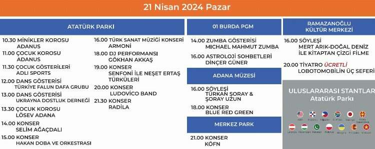 portakal çiçeği festivali programı