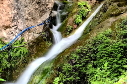 Su Atalan Şelalesi, baharın renklerine büründü