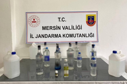 Mersin'de sahte içki üreten şahıs jandarma tarafından yakalandı