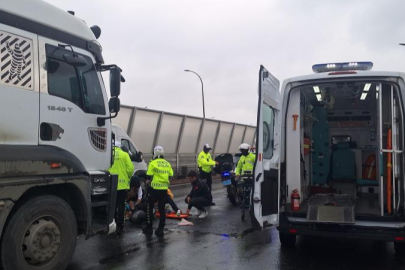 İstanbul'da Anneler Günü siparişi taşıyan kuryeye hafriyat kamyonu çarptı