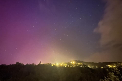 Türkiye'de nadir görülen Kuzey Işıkları, jeomanyetik fırtınanın ardından fotoğraflandı