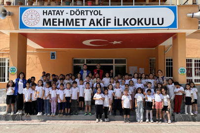 Hatay Dörtyol'da gençler ilkokul öğrencileriyle bir araya geldi