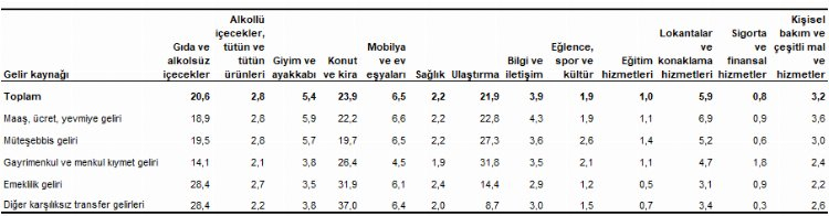 tüik 2023 hane halkı harcama istatistiği