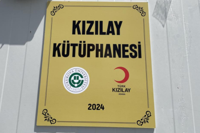 Kızılay, Adana'daki Şambayadı konteyner kentte kütüphane açtı