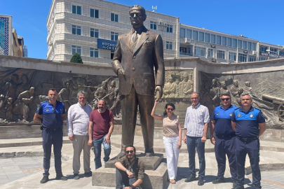 Kayseri'de baltayla saldırılan Atatürk Heykeli onarıldı