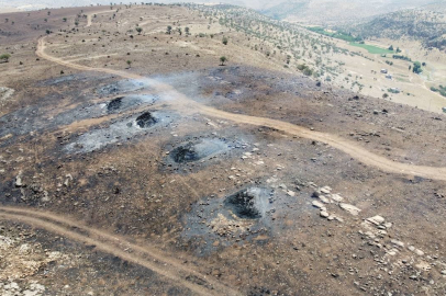 Mardin yangın sonrası havadan görüntülendi