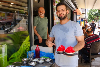 Mersin'de yaz sıcakları artarken vatandaşlar 'bici bici' ile serinliyor