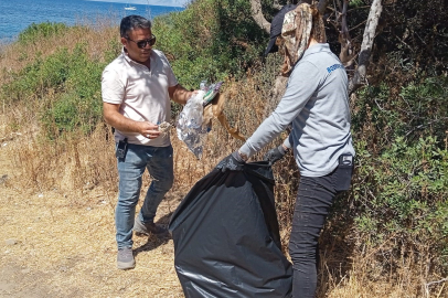 Bodrum'da bayram tatili sonrasında geriye sadece çöpler  kaldı