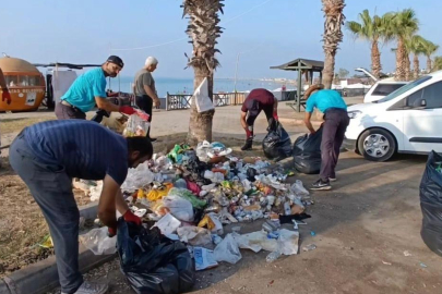 Karataş Belediyesi, Kurban Bayramı sonrası sahilleri temizledi