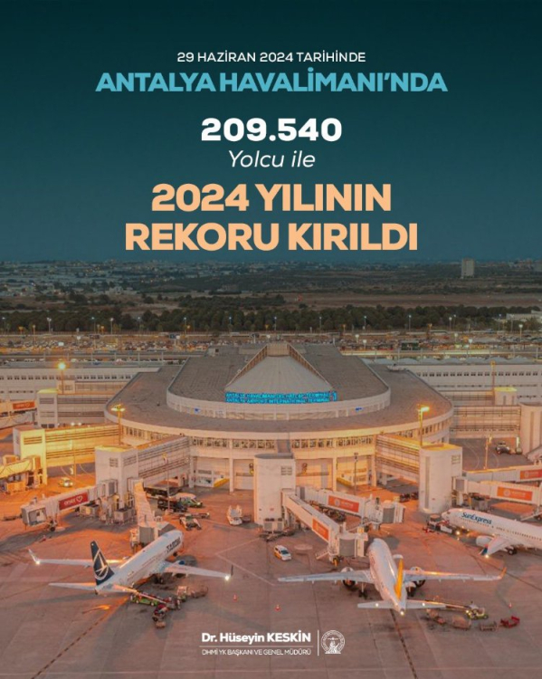 Antalya havalimanı rekor kırdı! 2024'ün en yüksek yolcu sayısına ulaşıldı 2