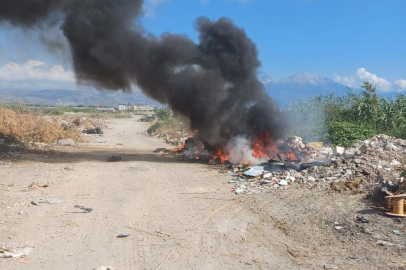 Samandağ'da Moloz Yangını yayılmadan söndürüldü