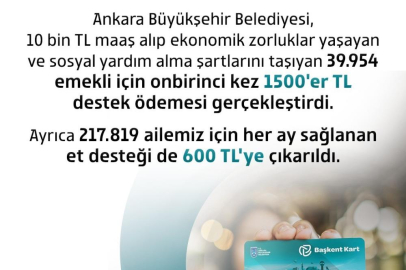 Ankara Büyükşehir Belediyesi emeklilere yönelik desteklerini artırıyor