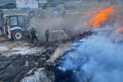 Hatay'da saman balyaları yangında zarar gördü