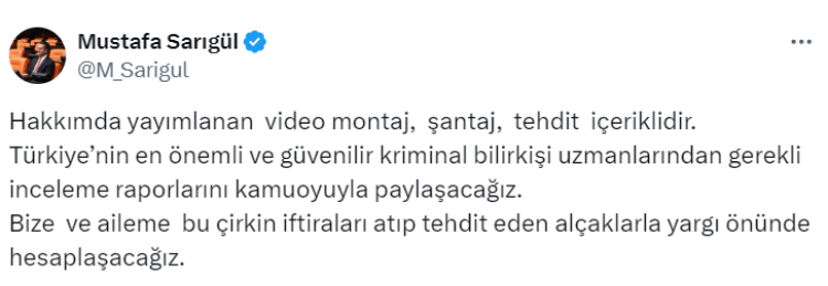 CHP Milletvekili Mustafa Sarıgül’den cinsel video iddialarına sert yanıt 2