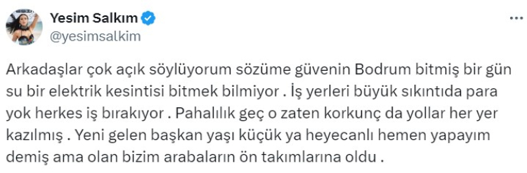 Yeşim Salkım’dan Bodrum isyanı Bodrum bitmiş, her şey yıkılmış 2