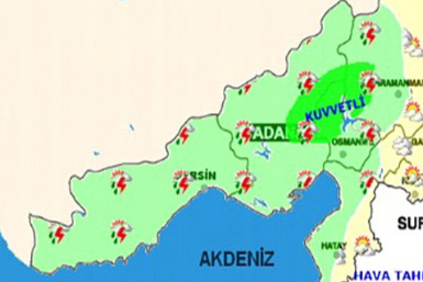 Meteoroloji uyardı: Adana ve Mersin'de kuvvetli gök gürültülü yağış bekleniyor