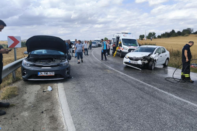 Malkara'da yağmur nedeniyle meydana gelen trafik kazasında 5 kişi yaralandı