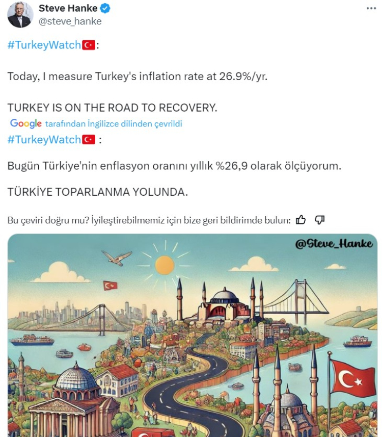 steve hanke türkiye enflasyon