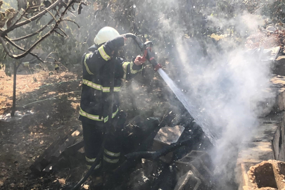 Adıyaman’da otluk alanda çıkan yangın bahçeye sıçradı