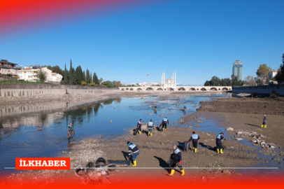 Seyhan Nehri'ndeki kirliliğe karşı temizlik çalışmaları sürüyor