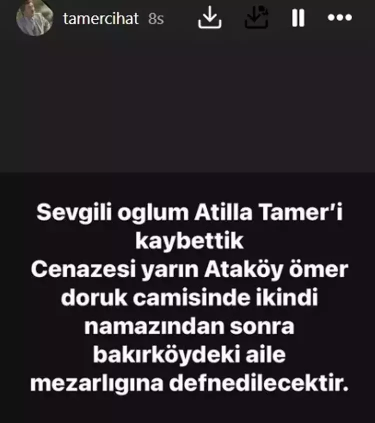 Usta oyuncu Cihat Tamer'in oğlu Atilla Tamer 57 yaşında hayatını kaybetti 2